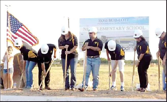 The Rosebud News            School board members of Rosebud-Lott ISD officially broke ground for the new Rosebud-Lott Elementary school building.