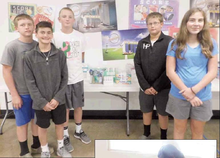 Liz Kennedy | The Rosebud News            The NJHS students at Westphalia ISD have helped organize Hurricane Harvey donations as they are brought in.