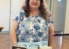 Kristi Self displays three of her self-published books at the October 8 meeting of the Wednesday Study Club in Rosebud. The titles are “The Storyteller,” “The Christmas Cottage,” and The Piano Teacher.” “The Christmas Cottage” is a proof cop