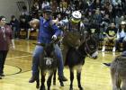 Players enjoy the annual Donkey Basketball game at Rosebud-Lott I.S.D.