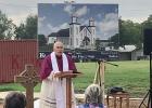 Bishop Joe blessing the site of the new Church of The Visitation.